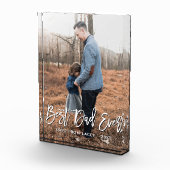 Beste vader ooit Vaderdag gepersonaliseerd Fotoblokken (Rechts)