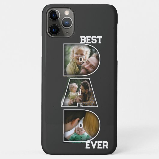 Beste vader ooit Vaderdag Gift 3 Foto Cutout Case-Mate iPhone Case (Achterkant)