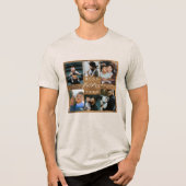 Beste Vader Ooit Vaderdag Gift Foto Woodgrain Tri-Blend Shirt (Voorkant)