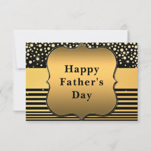 Beste Vader Ooit Vaderdag Kaart Zwart Goud Glitter