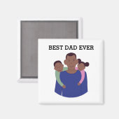 Beste vader ooit Vaderdag Magnet Magneet (Voorkant / Achterkant)