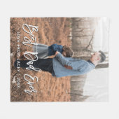 Beste vader ooit Vaderdag Persoonlijke foto Fleece Deken (Voorkant (Horizontaal))