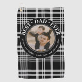 Beste vader ooit Vaderdag speelde aangepaste foto Golfhanddoek (Voorkant)