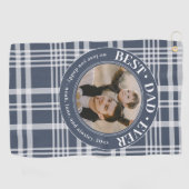 Beste vader ooit Vaderdag speelde aangepaste foto Golfhanddoek (Horizontaal)