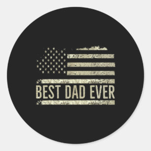 Beste vader ooit Vaderdag Verjaardag 4 juli Ronde Sticker