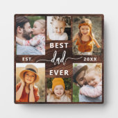 Beste vader ooit Vaderdag Wood Fotocollage Fotoplaat (Voorkant)