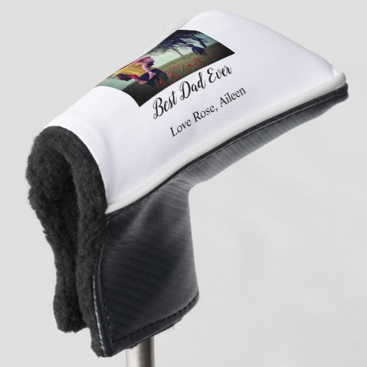 Beste vader ooit vaderdag zoon dochter papa pap p golfheadcover (3/4 voorkant)