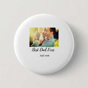Beste vader ooit vaderdag zoon dochter papa pap p ronde button 5,7 cm