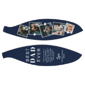 Beste vader ooit vaders Dag Foto Collage Navy Blue Basketbal (Panelen)