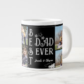 Beste vader ooit vaders dag fotocollage extra grote beker (Voorkant rechts)