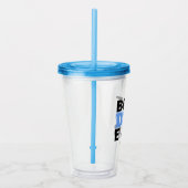 Beste vader ooit vaders Dag Modern Blauw Aangepast Acryl Drinkbeker (Rechts)