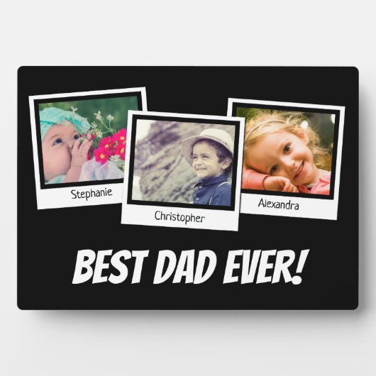 Beste vader ooit vaders Dag Momentopname 3 Foto Co Fotoplaat (voorkant)