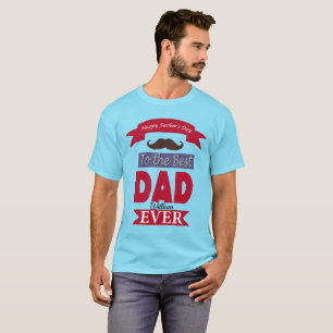 Beste vader ooit vaders Dag Mustache Aangepast Naa T-shirt