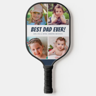 Beste vader ooit vier foto's marineblauw pickleball paddle