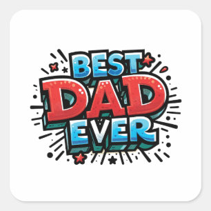 Beste vader ooit vierkante sticker