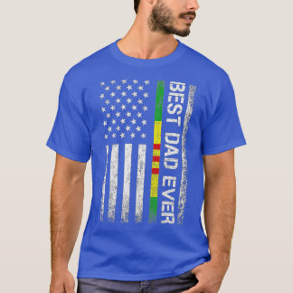 Beste vader ooit Vietnam Veteraan Amerikaanse vlag T-shirt