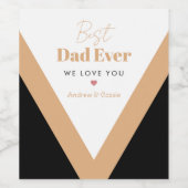 Beste vader ooit wijn etiket (Enkel label)