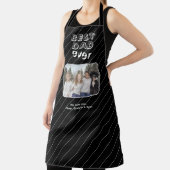 Beste vader ooit zwart, Aangepaste foto in Keepsla Schort (Insitu)