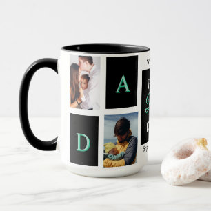 Beste vader ooit Zwarte foto gepersonaliseerde mok