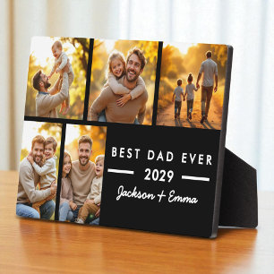 Beste vader ooit zwarte Vaderdag fotocollage Fotoplaat