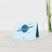 Beste vader op de hele dag van de ruimtevaarder kaart (Achterkant)