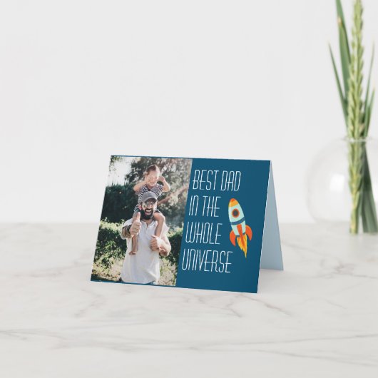 Beste vader op de hele dag van de ruimtevaarder kaart (Voorkant)