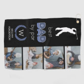 Beste vader op foto 4 golfhanddoek (Horizontaal)