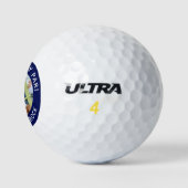 Beste vader op foto Blauw Golfballen (Logo)