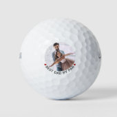 Beste vader op foto Golf Balls Golfballen (Voorkant)