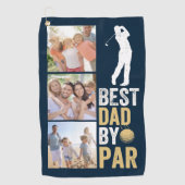 Beste vader op foto golfhanddoek (Voorkant)