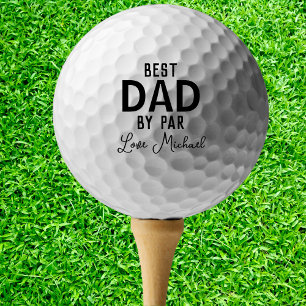 Beste vader op papier, aangepaste naam Vaderdag Golfballen