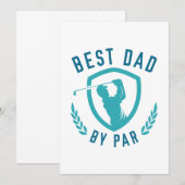 Beste vader op papier bedankkaart (Voorkant / Achterkant)