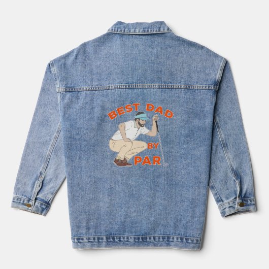 Beste vader op papier denim jacket (Achterkant)