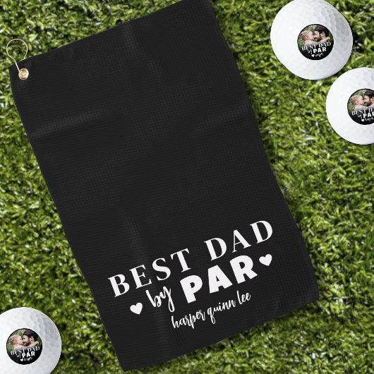 Beste vader op papier golfhanddoek