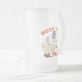 Beste vader op papier matglas bierpul (Voorkant rechts)