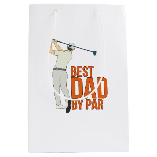 Beste vader op papier medium cadeauzakje (Voorkant)