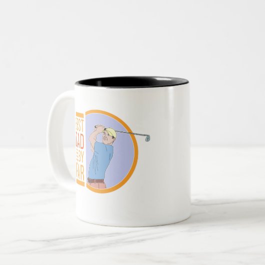 Beste vader op papier tweekleurige koffiemok (Voorkant links)