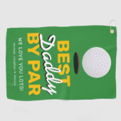 Beste vader op vaderdag golfhanddoek (Horizontaal)