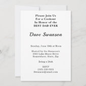 Beste vader op vaderdag Mustache Luncheon BBQ Kaart (Achterkant)