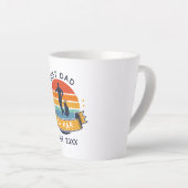 Beste vader op vaderdag Retro Golfing Latte Mok (Rechterhoek)