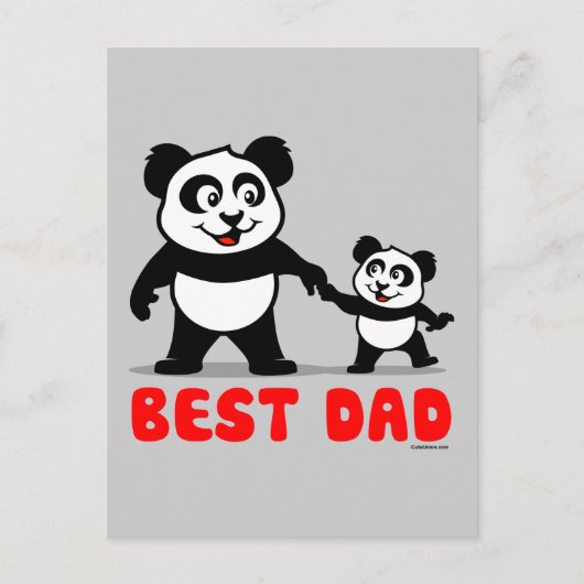 Beste vader Panda Briefkaart (Voorkant)