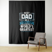 Beste vader papa allerbeste Nummer 1 Wandkleed (In situ)