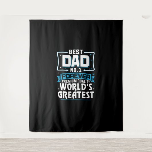Beste vader papa allerbeste Nummer 1 Wandkleed (Voorkant)