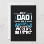 Beste vader papa allerbeste ter wereld nr.1 kaart (Voorkant)