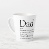 Beste vader, papa, vaders definitie latte mok (Linkerhoek)