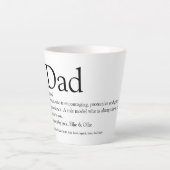 Beste vader, papa, vaders definitie latte mok (Voorkant)