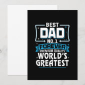 Beste vader papa werelds beste nr.1 kaart (Voorkant / Achterkant)