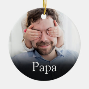 Beste vader, pappa, vaders definitiefoto keramisch ornament