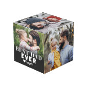 Beste vader Persoonlijke foto Kubus (Voorkant hoekig)