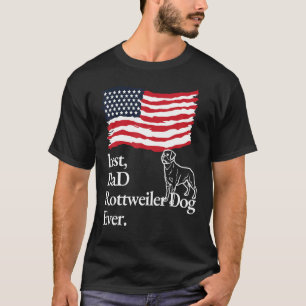 Beste vader Rottweiler Dog ooit Amerikaanse vlag D T-shirt